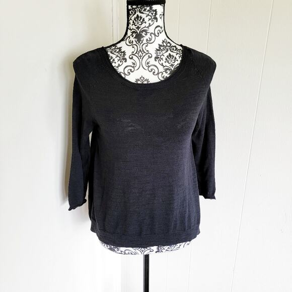 Anthro Moth Split Back Sweater Top - Picture 1 of 3